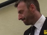 Cumdrinking brit subject being slapped 3/16