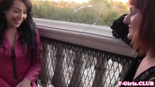 Transgirl beauty toying ass with dildo