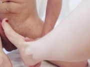 Sexy wife giving Footjob 15/16