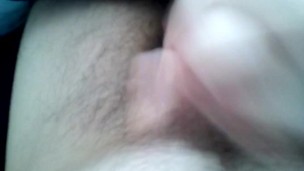 Wanking uncircumcised cock till cum