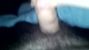 Masturbating my hairy cock