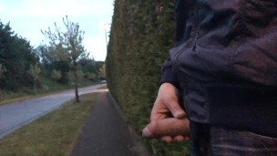 sometimes it is risky to pull out your dick and piss