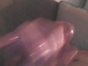 jacking off my oiled up cock