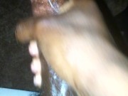 Ebony male cums a lot