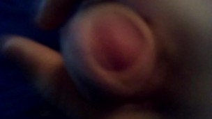Masturbating Uncircumcised Cock Till Shoots Cum