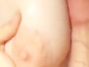 Cumming on her big titties 12/16