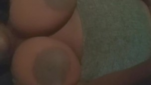 Black tits bouncing in slow motion