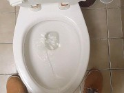 Man peeing standing up...Pov