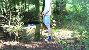 pissing in a public water tank