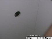 Blonde MILF Euro Tits Sucking Cocks In Glory Hole
