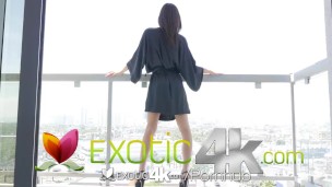 Exotic4K - Ebony Shay Evans gets her pussy fucked by big white cock