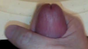 Jacking off Big Cock in Sink Cum Shot