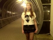Marta on night street