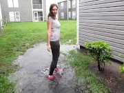 Puddle Splashing with Sneakers. XXSMILEY