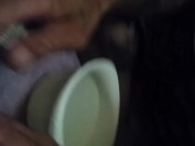 Husband shaving my pussy.