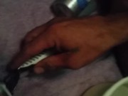 Husband shaving my pussy. 13/16