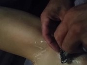 Husband shaving my pussy. 16/16