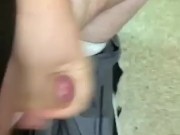 Quick jerk off at work