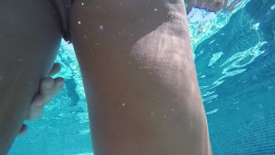  Hot Milf with Buttplug in the pool, fucked, big cumshot 