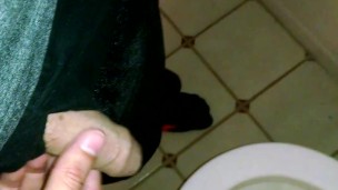 Uncut Guy With Beautiful Cock Pissing In Toilet