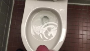 Cumshot On The Office Toilet