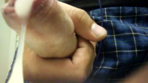 Jerking off in the bathroom while my roommate is waiting to use it.