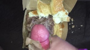 When A Roast Beef Sandwich Reminds You Of Your Ex's Pussy So You Fuck It