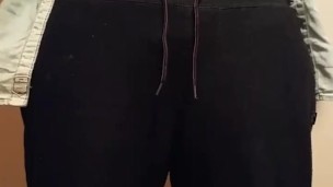 Hairy cub shows on belly and tiny trans cock - FTM F2M clit dick