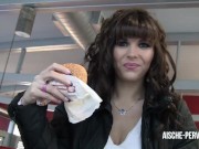 Public Blowjob with Cumshot at Burger Store