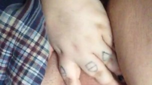 Fat lonely teen plays with herself