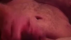 Stroking my big cock with huge cum shot