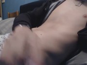 STRAIGHT TEEN JERKING ON BED AND CUMMING PART 2 1/16