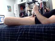 cum loving BBW mom blows 2 cocks and takes unexpected load- Todd Marshall s
