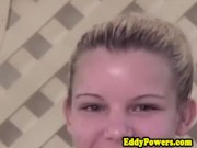 Busty vintage babe doggystyled and facialized 3/16