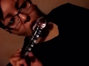 Fuckin my own fuckbox with a glass dick 16/16