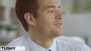 TUSHY Hot assistant ass fucked by boss