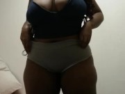 Chocolate sexy Bbw dancing and twerking big booty 7/16