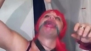 Anew sloppy deep throating dildo practice so i can be redy to get face fuck