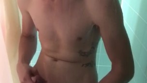 Hung twink shower