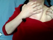 Me Playing while Hubby Watches a Movie