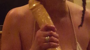 Smoking dildo blowjob by cassie k.!