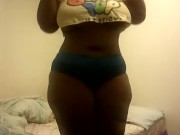 Chocolate sexy Bbw showing off juicy body and clappin ass 2/16