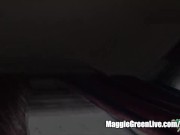 Big Tits in a Brown Dress