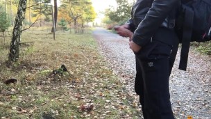 when some boys are alone in the forest they take a piss or jerking off