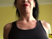 Pissing uk sub straddles the bath and pees 3/16