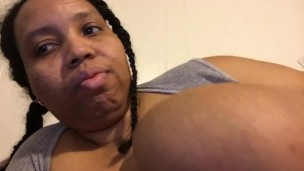 Sucking my nipples