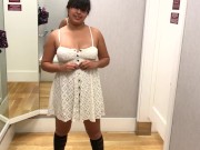 Girl Gets and Gives Oral in Public Store Dressing Room 2/16