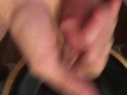Jerking my cock until it explodes