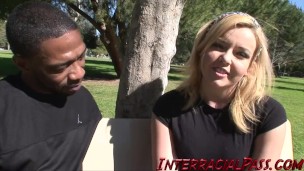 Emma gets picked up in the park,and gets fucked hard with a big black cock!