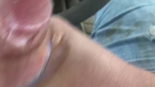 Jacking off in tractor